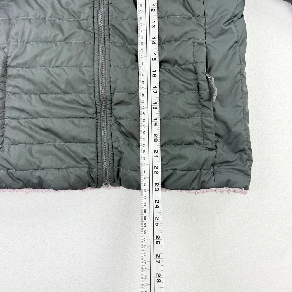 The North Face Big Girls Puffer‎ Jacket Reversible Size XL (18) Mossbud Fleece